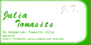 julia tomasits business card